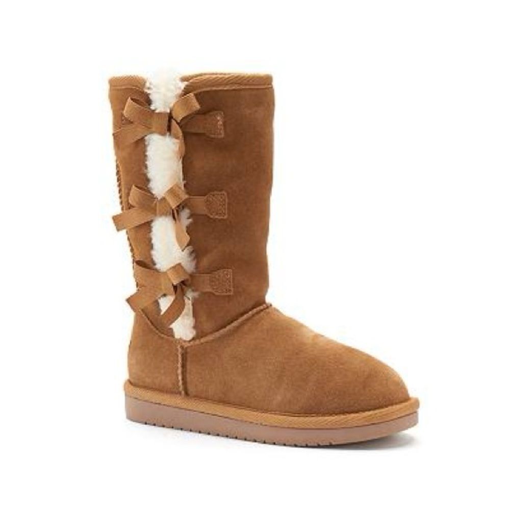 Koolaburra by UGG Womens 7 Victoria Tall Leather Round Toe Mid-Calf Cold Weather
